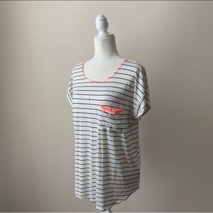 Papermoon Black and White Striped Top - XL